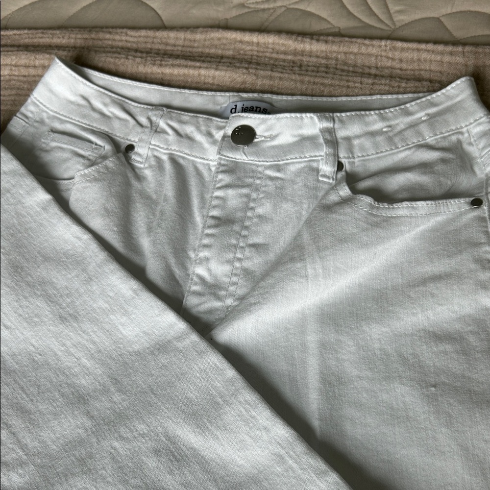 d. jeans White Denim Wide Leg Jeans Size 6